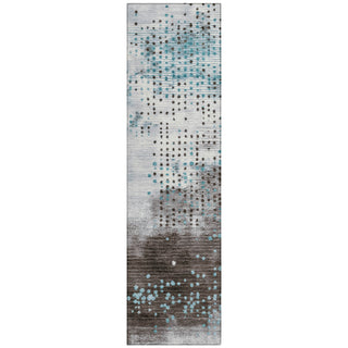 Piper Looms Chantille Geometric ACN1995 Teal Machine Washable Area Rug Runner Main Image