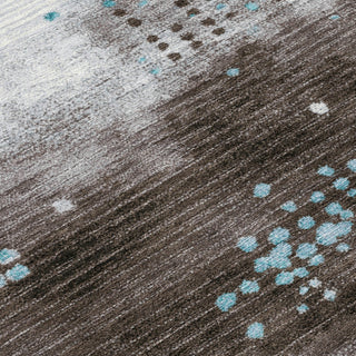 Piper Looms Chantille Geometric ACN1995 Teal Machine Washable Area Rug Swatch Image