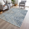 Piper Looms Chantille Geometric ACN1996 Denim Machine Washable Area Rug Lifestyle Image Feature