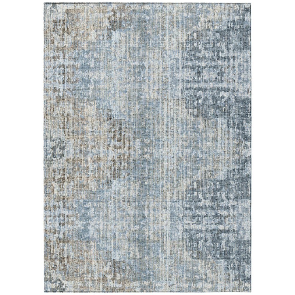Piper Looms Chantille Geometric ACN1996 Denim Machine Washable Area Rug main image