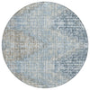Piper Looms Chantille Geometric ACN1996 Denim Machine Washable Area Rug Round Main Image