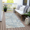 Piper Looms Chantille Geometric ACN1996 Denim Machine Washable Area Rug Runner Outdoor Lifestyle Image Feature