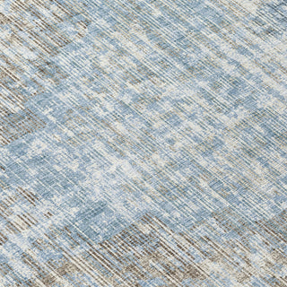 Piper Looms Chantille Geometric ACN1996 Denim Machine Washable Area Rug Swatch Image