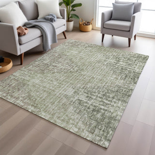 Piper Looms Chantille Geometric ACN1996 Fern Machine Washable Area Rug Lifestyle Image Feature