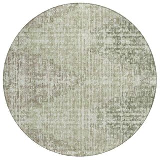 Piper Looms Chantille Geometric ACN1996 Fern Machine Washable Area Rug Round Main Image