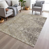 Piper Looms Chantille Geometric ACN1996 Khaki Machine Washable Area Rug Lifestyle Image Feature