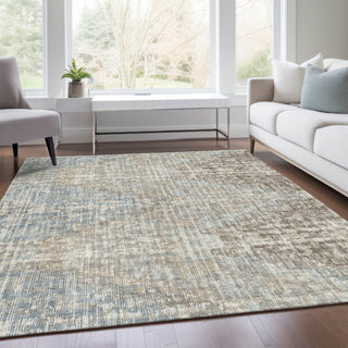 Piper Looms Chantille Geometric ACN1996 Putty Machine Washable Area Rug Lifestyle Image Feature