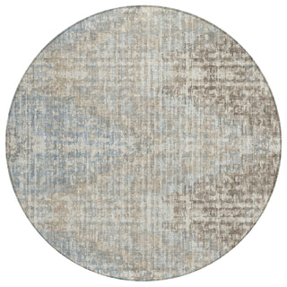 Piper Looms Chantille Geometric ACN1996 Putty Machine Washable Area Rug Round Main Image