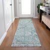 Piper Looms Chantille Geometric ACN1996 Teal Machine Washable Area Rug Runner Lifestyle Image Feature