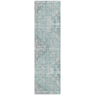 Piper Looms Chantille Geometric ACN1996 Teal Machine Washable Area Rug Runner Main Image