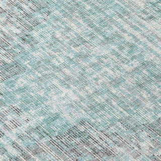 Piper Looms Chantille Geometric ACN1996 Teal Machine Washable Area Rug Swatch Image