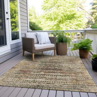 Piper Looms Chantille Moroccan ACN1997 Beige Machine Washable Area Rug Outdoor Lifestyle Image Feature