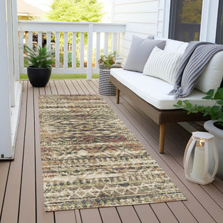 Piper Looms Chantille Moroccan ACN1997 Beige Machine Washable Area Rug Runner Outdoor Lifestyle Image Feature