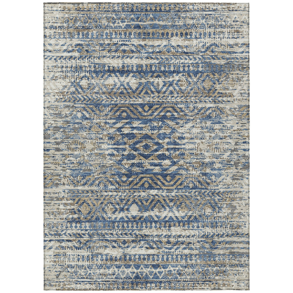 Piper Looms Chantille Moroccan ACN1997 Blue Machine Washable Area Rug main image
