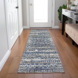 Piper Looms Chantille Moroccan ACN1997 Blue Machine Washable Area Rug Runner Lifestyle Image Feature