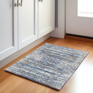 Piper Looms Chantille Moroccan ACN1997 Blue Machine Washable Area Rug Scatter Lifestyle Image Feature