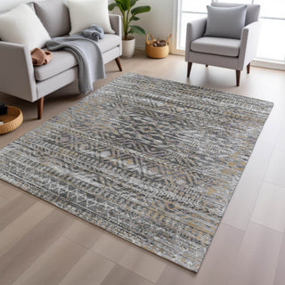 Piper Looms Chantille Moroccan ACN1997 Gray Machine Washable Area Rug Lifestyle Image Feature
