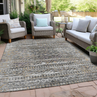 Piper Looms Chantille Moroccan ACN1997 Gray Machine Washable Area Rug Outdoor Lifestyle Image Feature