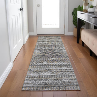 Piper Looms Chantille Moroccan ACN1997 Gray Machine Washable Area Rug Runner Lifestyle Image Feature