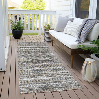 Piper Looms Chantille Moroccan ACN1997 Gray Machine Washable Area Rug Runner Outdoor Lifestyle Image Feature