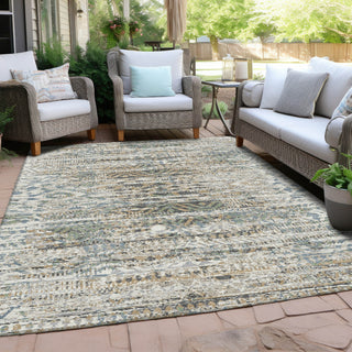 Piper Looms Chantille Moroccan ACN1997 Ivory Machine Washable Area Rug Outdoor Lifestyle Image Feature