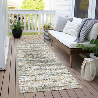 Piper Looms Chantille Moroccan ACN1997 Ivory Machine Washable Area Rug Runner Outdoor Lifestyle Image Feature
