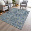 Piper Looms Chantille Global ACN1998 Denim Machine Washable Area Rug Lifestyle Image Feature