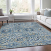 Piper Looms Chantille Global ACN1998 Denim Machine Washable Area Rug Lifestyle Image Feature