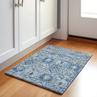Piper Looms Chantille Global ACN1998 Denim Machine Washable Area Rug Scatter Lifestyle Image Feature