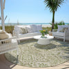 Piper Looms Chantille Global ACN1998 Fern Machine Washable Area Rug Round Outdoor Lifestyle Image Feature