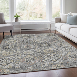 Piper Looms Chantille Global ACN1998 Gray Machine Washable Area Rug Lifestyle Image Feature