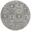 Piper Looms Chantille Global ACN1998 Gray Machine Washable Area Rug Round Main Image