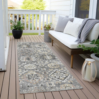 Piper Looms Chantille Global ACN1998 Gray Machine Washable Area Rug Runner Outdoor Lifestyle Image Feature