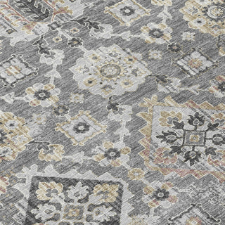 Piper Looms Chantille Global ACN1998 Gray Machine Washable Area Rug Swatch Image