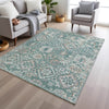 Piper Looms Chantille Global ACN1998 Seafoam Machine Washable Area Rug Lifestyle Image Feature