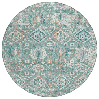 Piper Looms Chantille Global ACN1998 Seafoam Machine Washable Area Rug Round Main Image