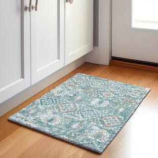 Piper Looms Chantille Global ACN1998 Seafoam Machine Washable Area Rug Scatter Lifestyle Image Feature