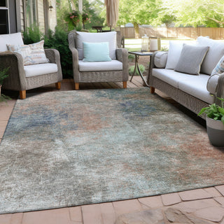 Piper Looms Chantille Abstract ACN1999 Copper Machine Washable Area Rug Outdoor Lifestyle Image Feature