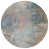 Piper Looms Chantille Abstract ACN1999 Copper Machine Washable Area Rug Round Main Image