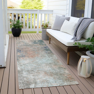 Piper Looms Chantille Abstract ACN1999 Copper Machine Washable Area Rug Runner Outdoor Lifestyle Image Feature