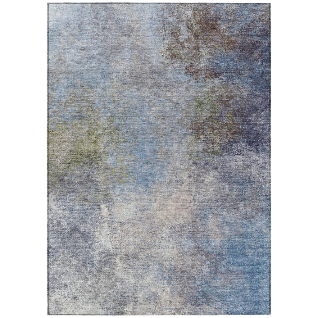 Piper Looms Chantille Abstract ACN1999 Denim Machine Washable Area Rug main image