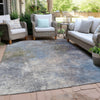 Piper Looms Chantille Abstract ACN1999 Denim Machine Washable Area Rug Outdoor Lifestyle Image Feature