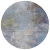 Piper Looms Chantille Abstract ACN1999 Denim Machine Washable Area Rug Round Main Image
