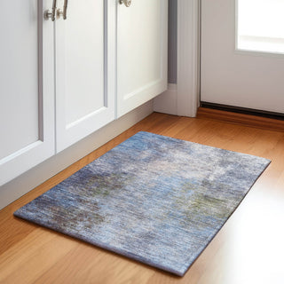 Piper Looms Chantille Abstract ACN1999 Denim Machine Washable Area Rug Scatter Lifestyle Image Feature