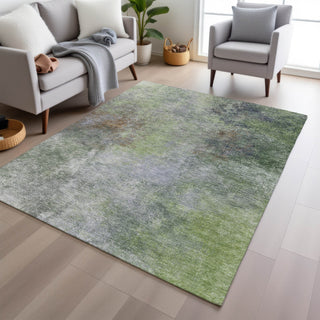 Piper Looms Chantille Abstract ACN1999 Fern Machine Washable Area Rug Lifestyle Image Feature