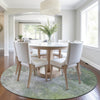 Piper Looms Chantille Abstract ACN1999 Fern Machine Washable Area Rug Round Lifestyle Image Feature