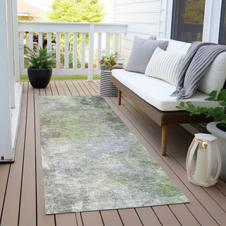 Piper Looms Chantille Abstract ACN1999 Fern Machine Washable Area Rug Runner Outdoor Lifestyle Image Feature