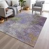 Piper Looms Chantille Abstract ACN1999 Purple Machine Washable Area Rug Lifestyle Image Feature