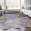 Piper Looms Chantille Abstract ACN1999 Purple Machine Washable Area Rug Lifestyle Image Feature