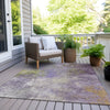 Piper Looms Chantille Abstract ACN1999 Purple Machine Washable Area Rug Outdoor Lifestyle Image Feature